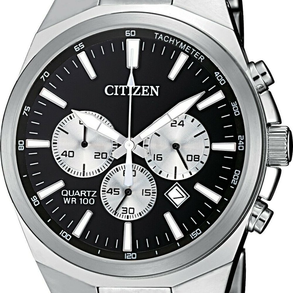 Citizen Chronograph 40mm Watch!! Black Dial